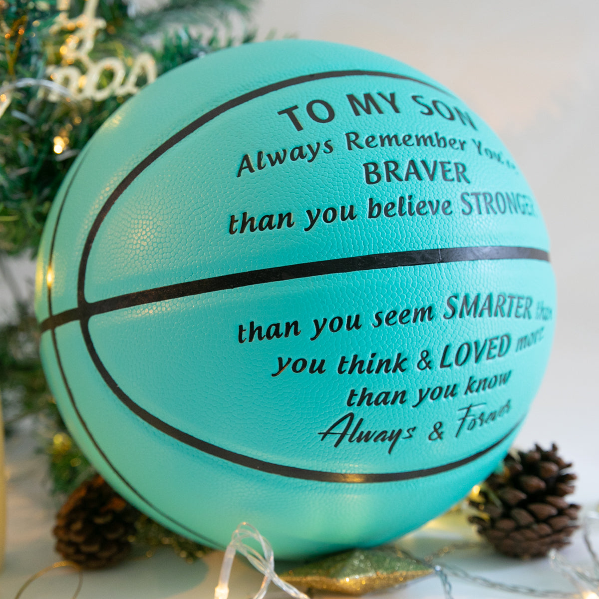 To My Son - Loved More Than You Know - Basketball Light Blue