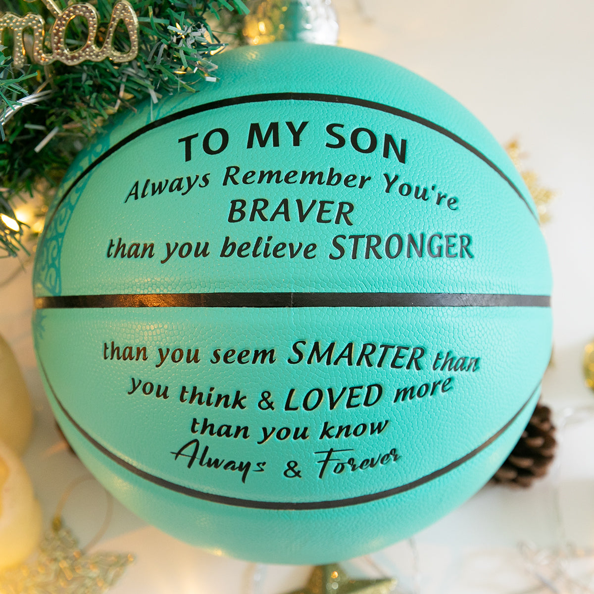 To My Son - Loved More Than You Know - Basketball Light Blue