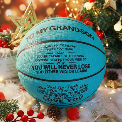 To My GrandSon - You Will Never Lose - Basketball Light Blue