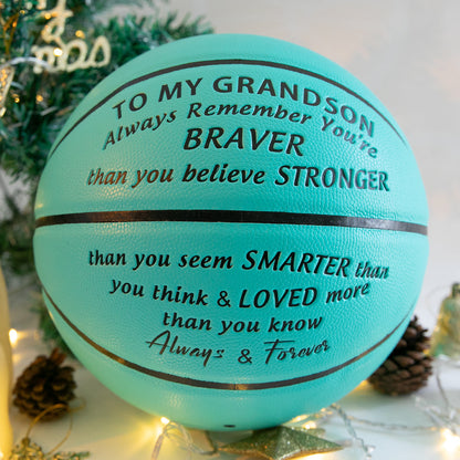 My GrandSon - Loved More Than You Know -  Basketball Light Blue