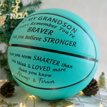 My GrandSon - Loved More Than You Know -  Basketball Light Blue