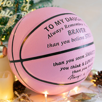 To My Daughter - Loved More Than You Know - Basketball Pink