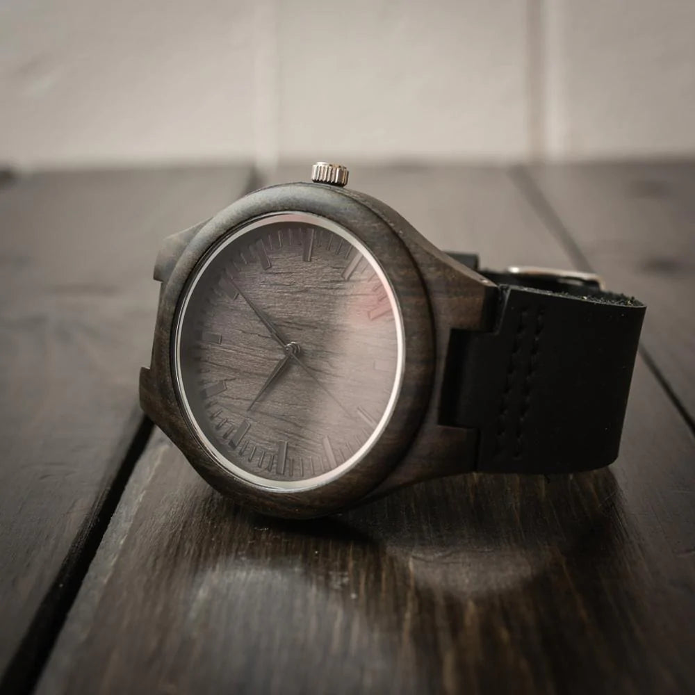 MOM TO SON - WHEREVER YOUR | ENGRAVED WOODEN WATCH