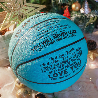 To My GrandSon - You Will Never Lose - Basketball Light Blue