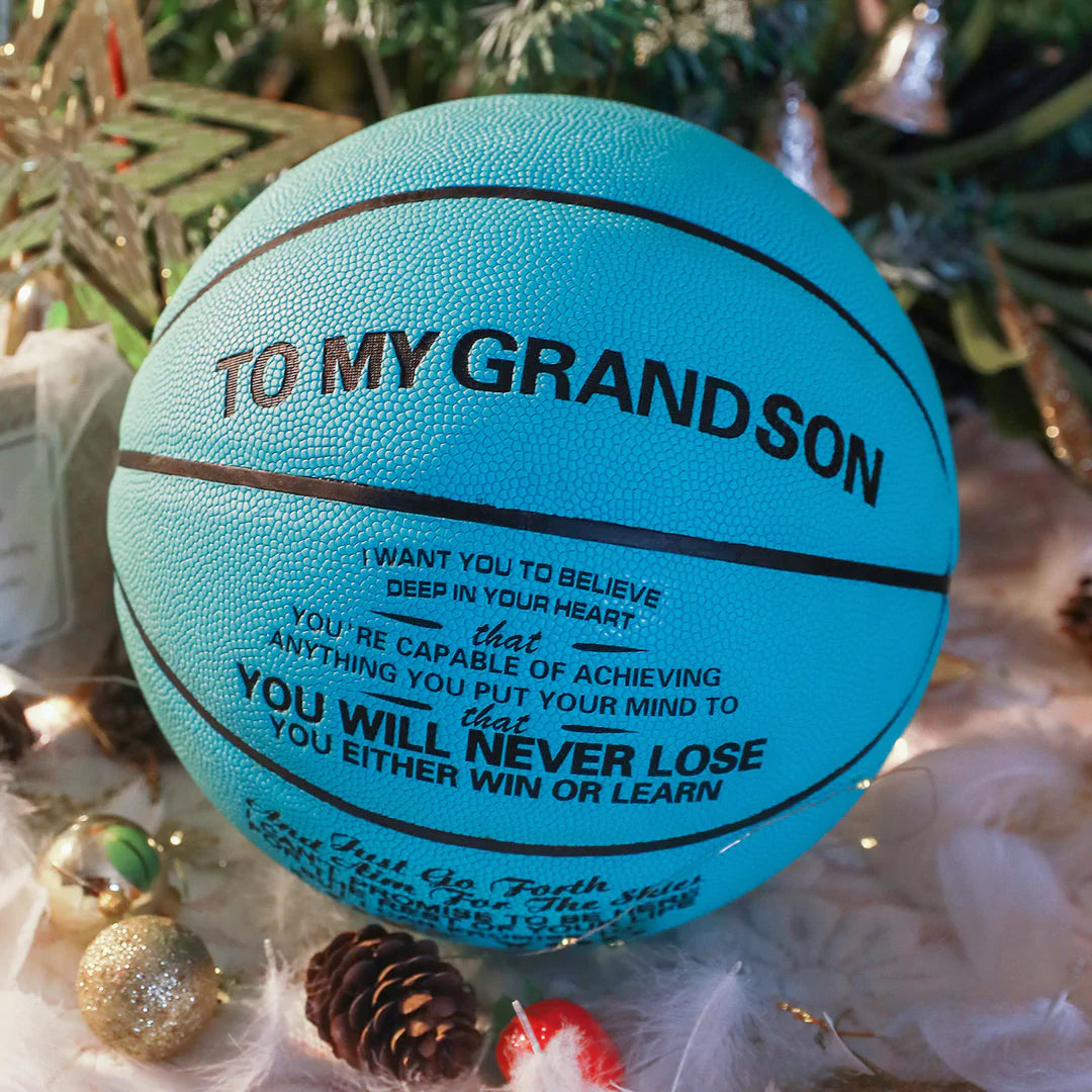 To My GrandSon - You Will Never Lose - Basketball Light Blue