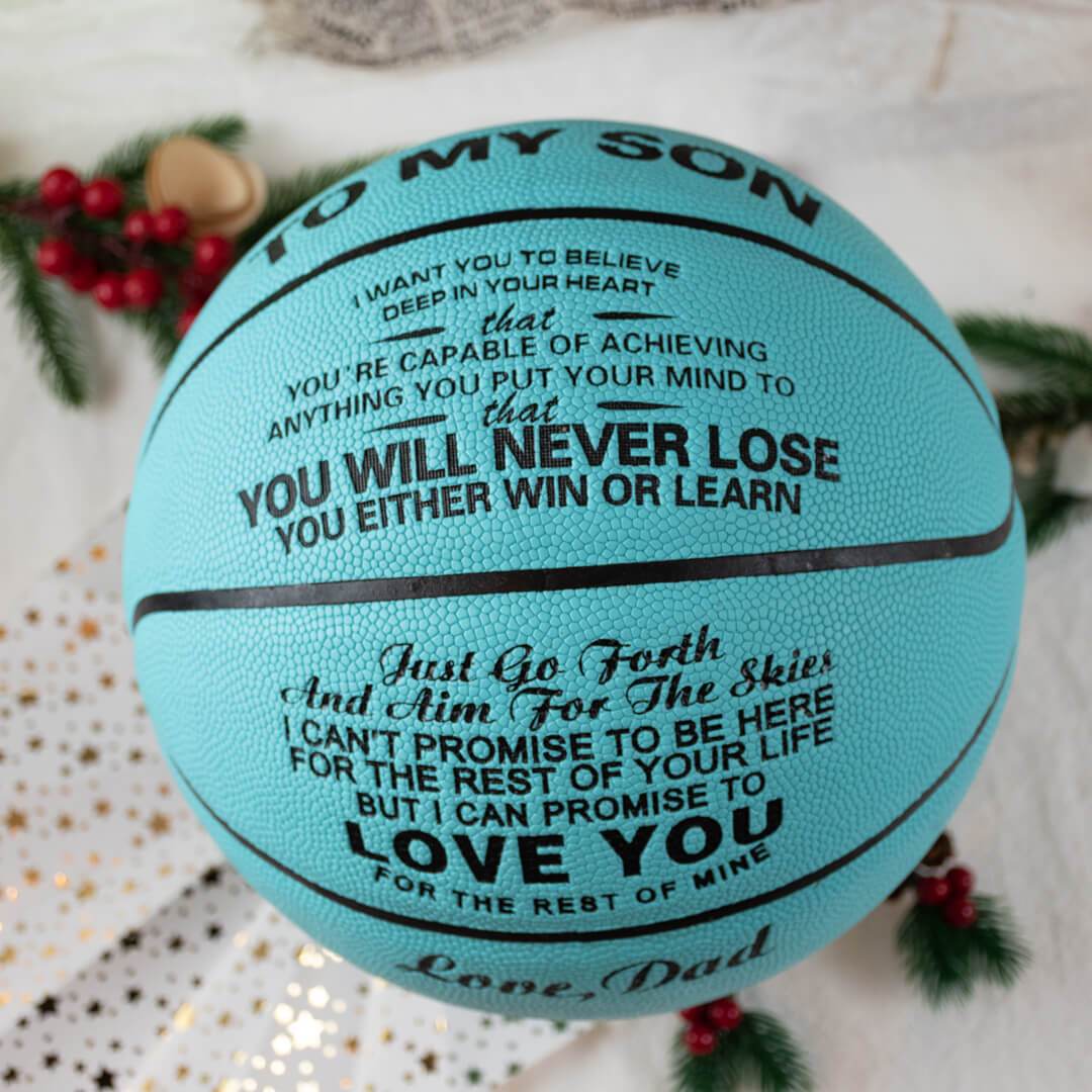 Dad to Son - You Will Never Lose - Basketball Light Blue