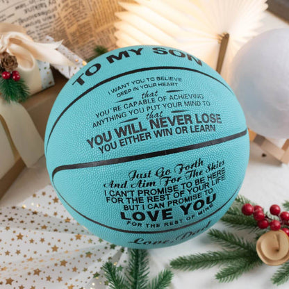 Dad to Son - You Will Never Lose - Basketball Light Blue