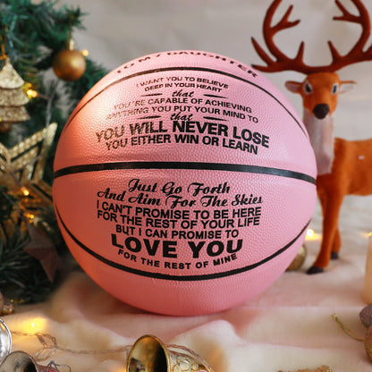 To My Daughter - You Will Never Lose - Basketball Pink