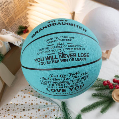 To My GrandDaughter - You Will Never Lose - Basketball Light Blue