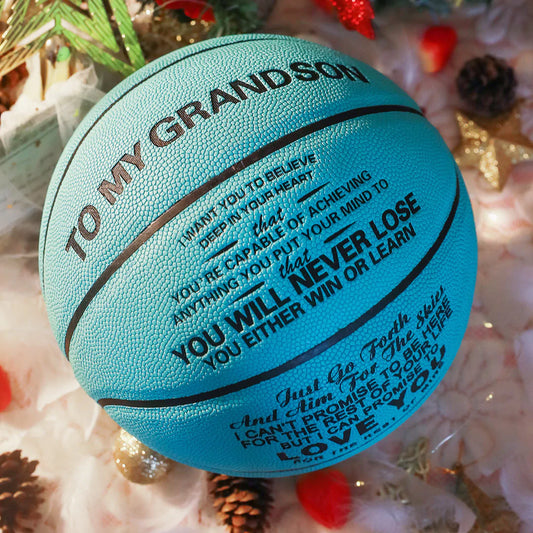 To My GrandSon - You Will Never Lose - Basketball Light Blue